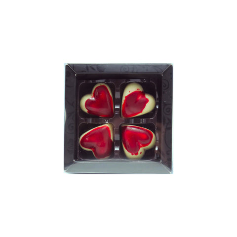 Selection Box 4Pk Raspberry Hearts