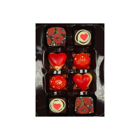 Selection Box 8Pk Chocolate Red
