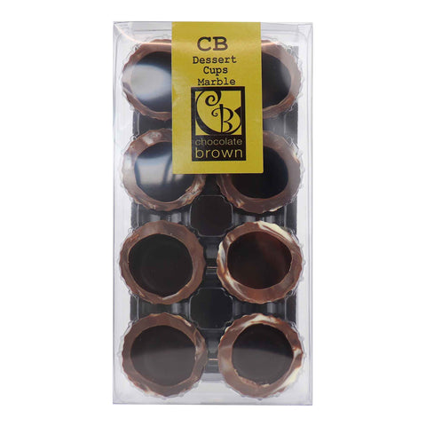 Home Choc Cups Large Marble 34% Milk - 8PK