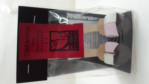 Home Baker Hot Choc Stirrers with Marshmallow 2 Pack